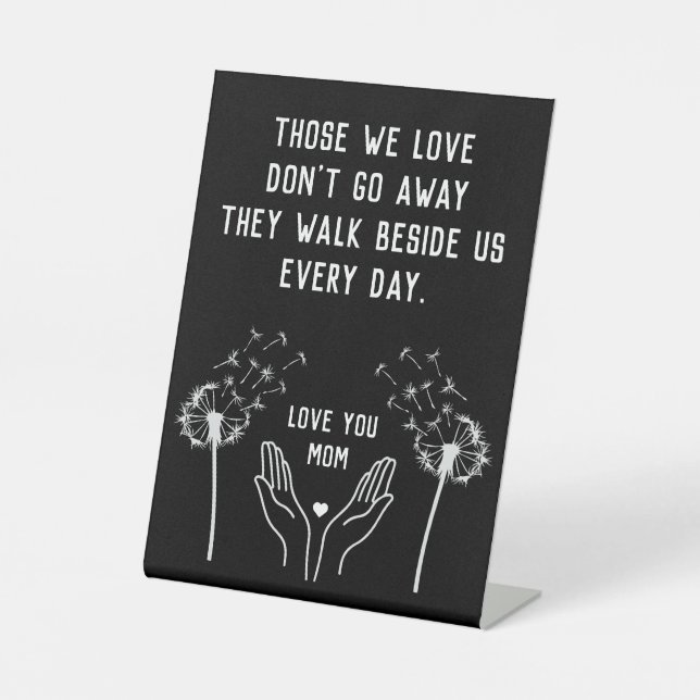 Expositor En L En la recepción funeraria de memoria (Anverso)