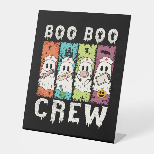 Expositor En L Enfermera de Boo Boo Crew Halloween (Anverso)