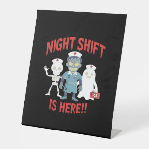 Expositor En L Enfermera de Halloween Funny Ghost Skeleton Zombie