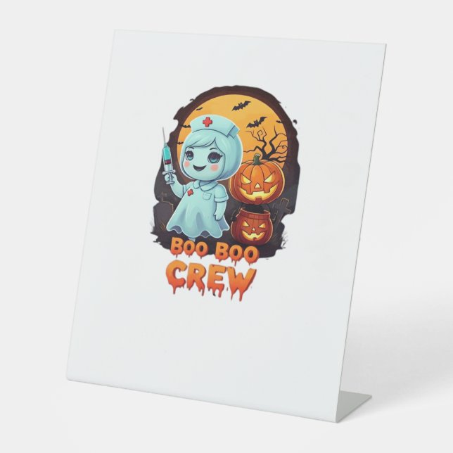 Expositor En L Enfermera fantasma - Boo Boo Crew Halloween Fun Cl (Anverso)