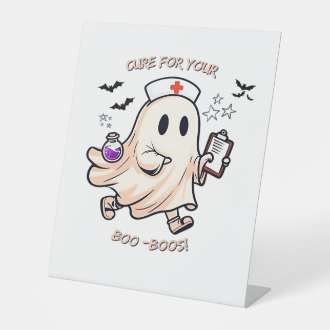 Expositor En L Enfermera fantasma con poción mágica - cura para t (Anverso)