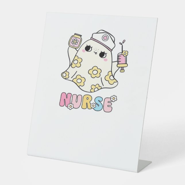 Expositor En L Enfermera fantasma Halloween Diseño camiseta clási (Anverso)