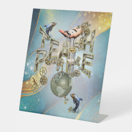 Expositor En L Enseñar a los Navidades de la paz reuniendo regalo