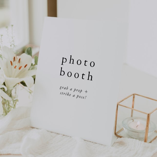 Expositor En L Equipo único de fotografía de Boda ruso neutral de (EMELIA Unique Neutral Rustic Wedding Photo Booth Pedestal Sign)