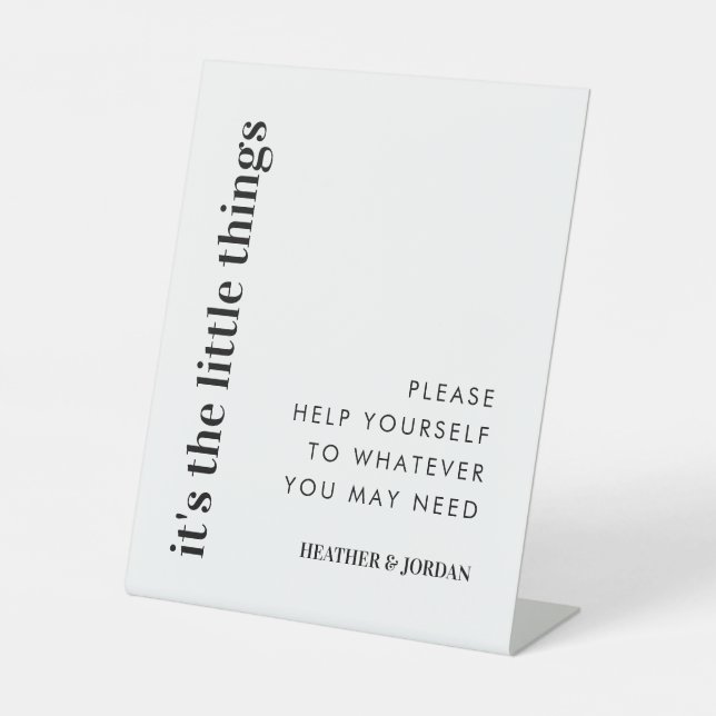 Expositor En L Es la cesta de baño de Little Things Boda (Anverso)