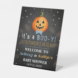 Expositor En L ¡Es un Boo-y! Pequeña Baby Shower de Halloween de 