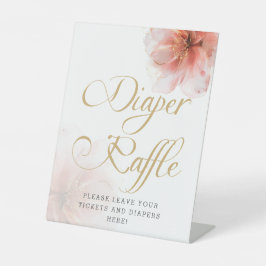 Expositor En L Es un pañal Baby Shower de oro rosado Chica