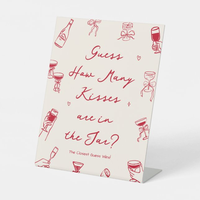 Expositor En L Esa otra ducha de novia adivina cuántos besos (Anverso)