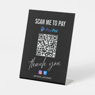 EXPOSITOR EN L ESCALA DE CÓDIGO QR DE PAYPAL PARA PAGAR GRACIAS A
