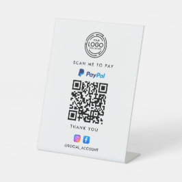 EXPOSITOR EN L ESCÁNEA DE CÓDIGO QR DE PAYPAL PARA PAGAR SU NEGOC