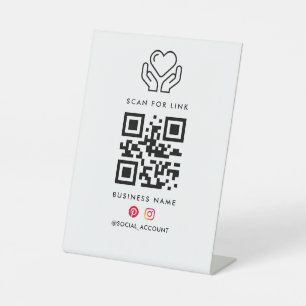 Expositor En L Escanear código QR del centro de enlaces