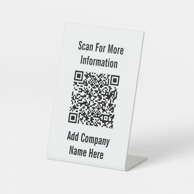 Expositor En L Escanear código QR para obtener más información en (Anverso)