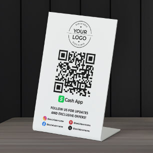 Expositor En L Escanear para pagar Código QR de Cash App