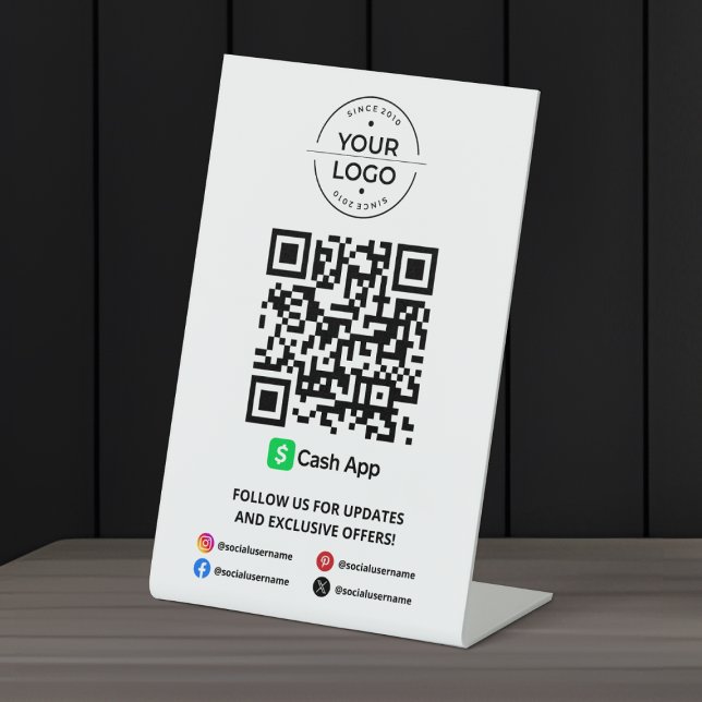 Expositor En L Escanear para pagar Código QR de Cash App (Subido por el creador)