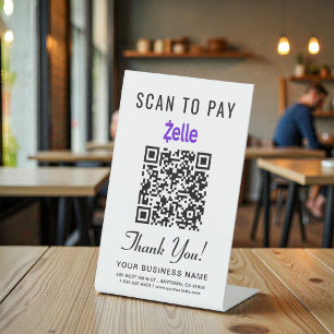 Expositor En L Escanear para pagar código QR de Zelle