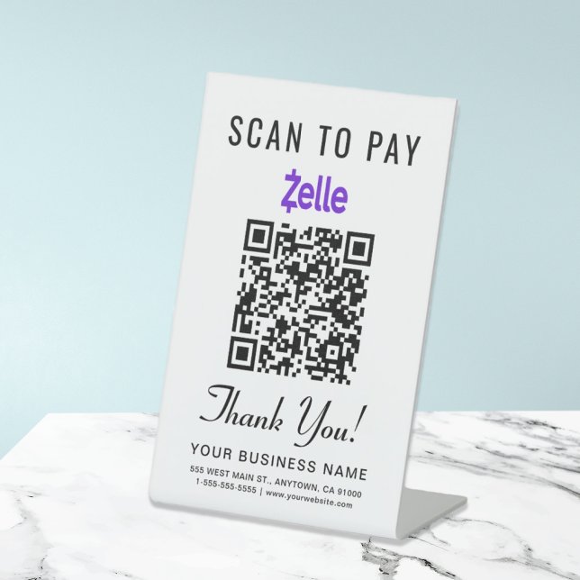 Expositor En L Escanear para Pagar Código QR de Zelle (Subido por el creador)