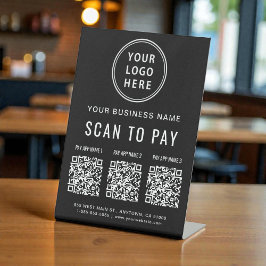 Expositor En L Escanear para Pagar Códigos QR de Sobremesa
