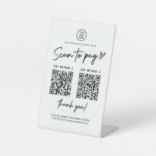 Expositor En L Escanear para pagar enlaces de pago de código Qr R
