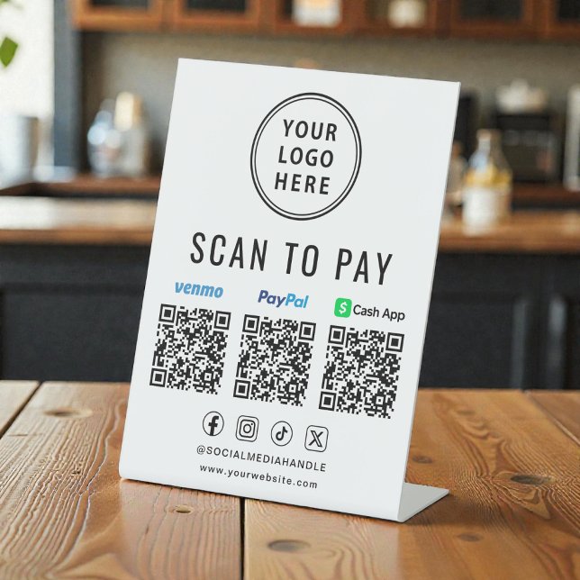 Expositor En L Escanear para Pagar Paypal Venmo CashApp Códigos Q (Subido por el creador)