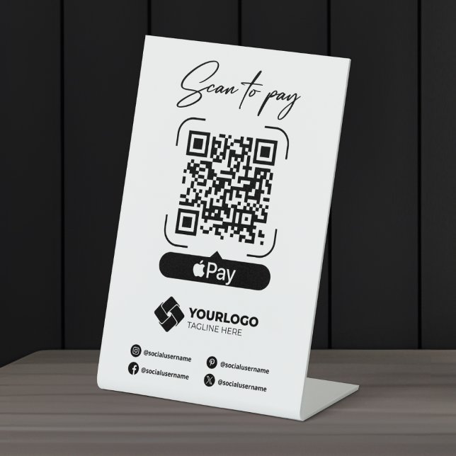 Expositor En L Escanear para pagar Rótulo Código QR Pago Apple (Subido por el creador)