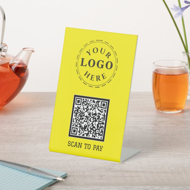 Expositor En L Escanear para pagar Rótulo Pedestal con código y l (In Situ)