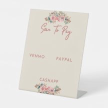 Escanear para pagar tema floral