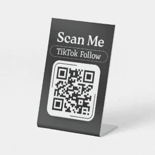 Expositor En L Escanear para seguir código QR Sign TikTok Segui