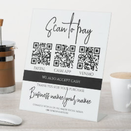 Expositor En L Escaneo comercial para pagar Código QR 3 personali