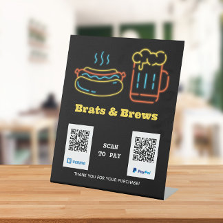 Expositor En L Escaneo de alimentos neones para pagar Rótulo peat