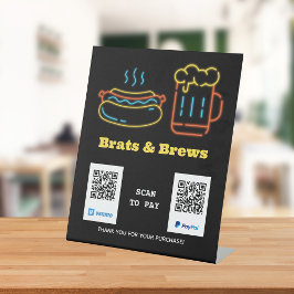 Expositor En L Escaneo de alimentos neones para pagar Rótulo peat