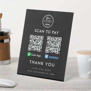 Expositor En L Escaneo de código QR de Venmo de App de efectivo p