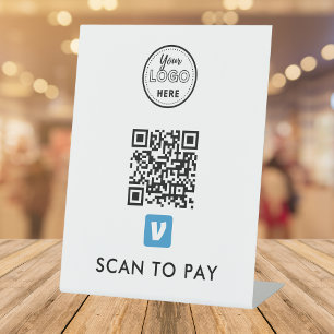 Expositor En L Escaneo de código QR de Venmo para pagar el logoti