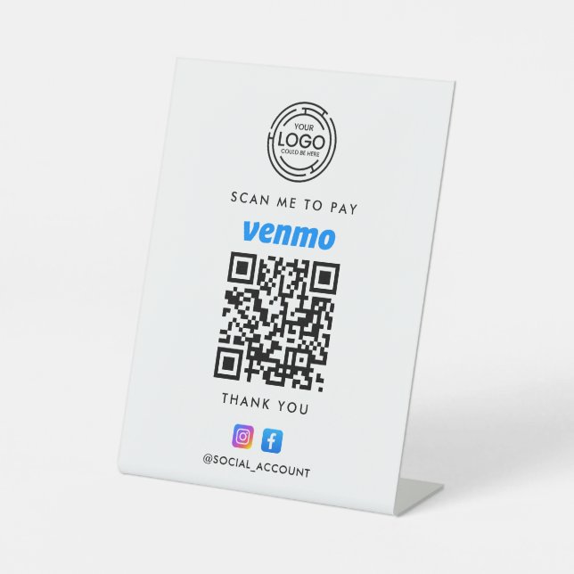 EXPOSITOR EN L ESCANEO DE CÓDIGO QR DE VENMO PARA PAGAR SU NEGOCI (Anverso)