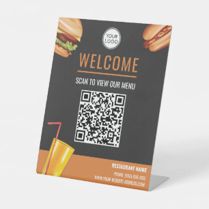 Expositor En L Escaneo de Comida de Hamburguesa Hot Dog para Códi