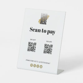 Expositor En L Escaneo de logotipos simples para pagar 2 aplicaci