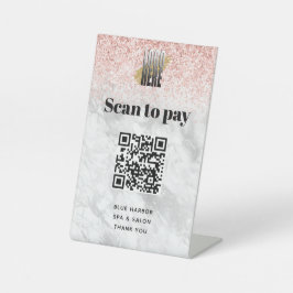 Expositor En L Escaneo de mármol Purpurina elegante para pagar có