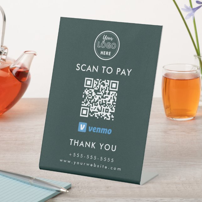 Expositor En L Escaneo profesional de código QR Venmo para pagar  (In Situ)