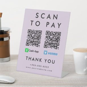 Expositor En L Escaneo profesional para pagar el código QR de la