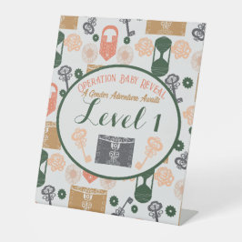 Expositor En L Escape Room Gender Revelar Baby Shower Game Statio