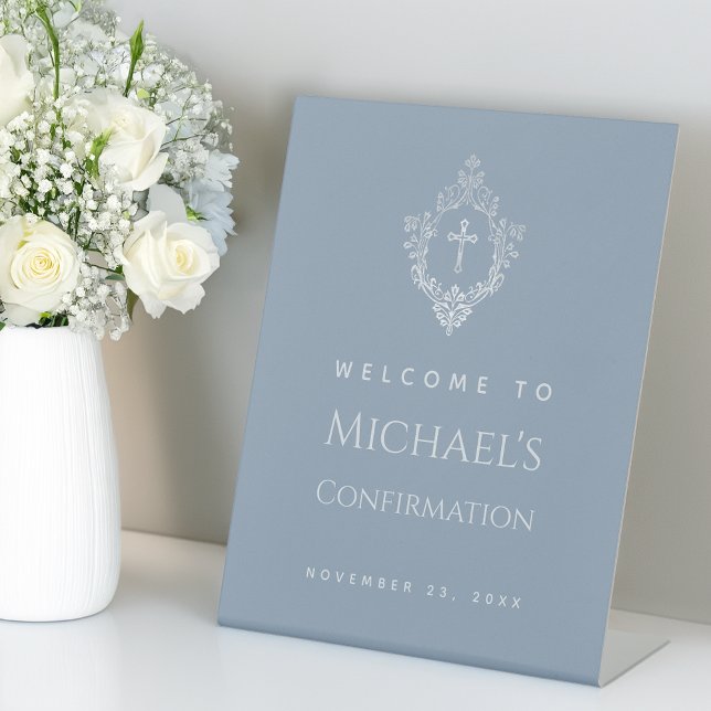 Expositor En L Escudo de la polvorienta cruz azul elegante (Subido por el creador)