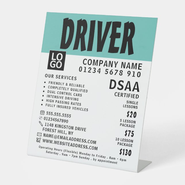 Expositor En L Escuela de Conducción Negrita Moderna, Publicidad  (Anverso)