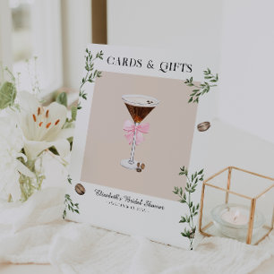 Expositor En L Espresso Martini   Tarjetas y regalos para despedi