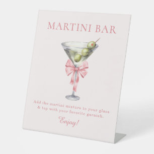 Expositor En L Está atando el Knot Pink Coquette Martini Bar