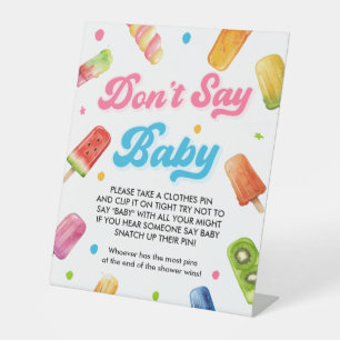 Expositor En L Está lista para que Baby Shower no diga juego de b