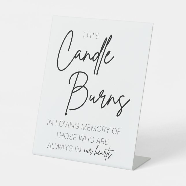 Expositor En L Esta vela quema el Rótulo peatonal (Anverso)