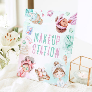 Expositor En L Estación de Makeup Spa fiesta Cumpleaños