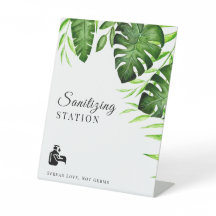 Estación de Sanitization Tropical Jungle Greenery 