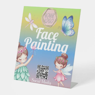 Expositor En L Estandarte de artista pintor de hadas lindas