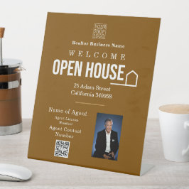 Expositor En L Estate Open House Logo Photo Brown