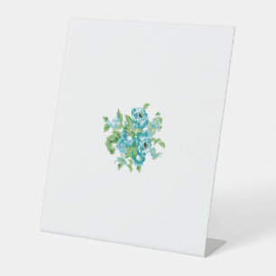 Expositor En L Estilo Decorativo, Mint Cream, Azul Fuente, Verde